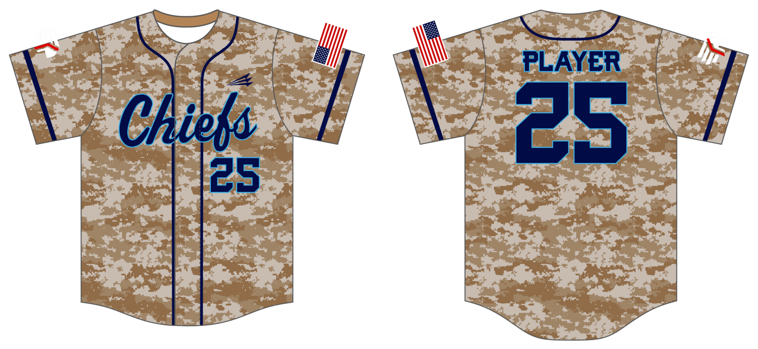 Chiefs Custom NanoDri Baseball Jersey #J1B