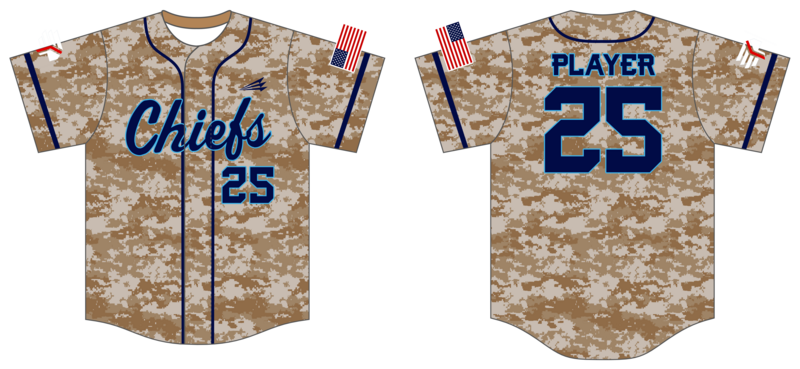 Chiefs Custom NanoDri Baseball Jersey #J1B