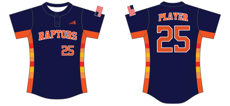 Nebraska Raptors Custom HexaFlex Softball Jersey #J3B