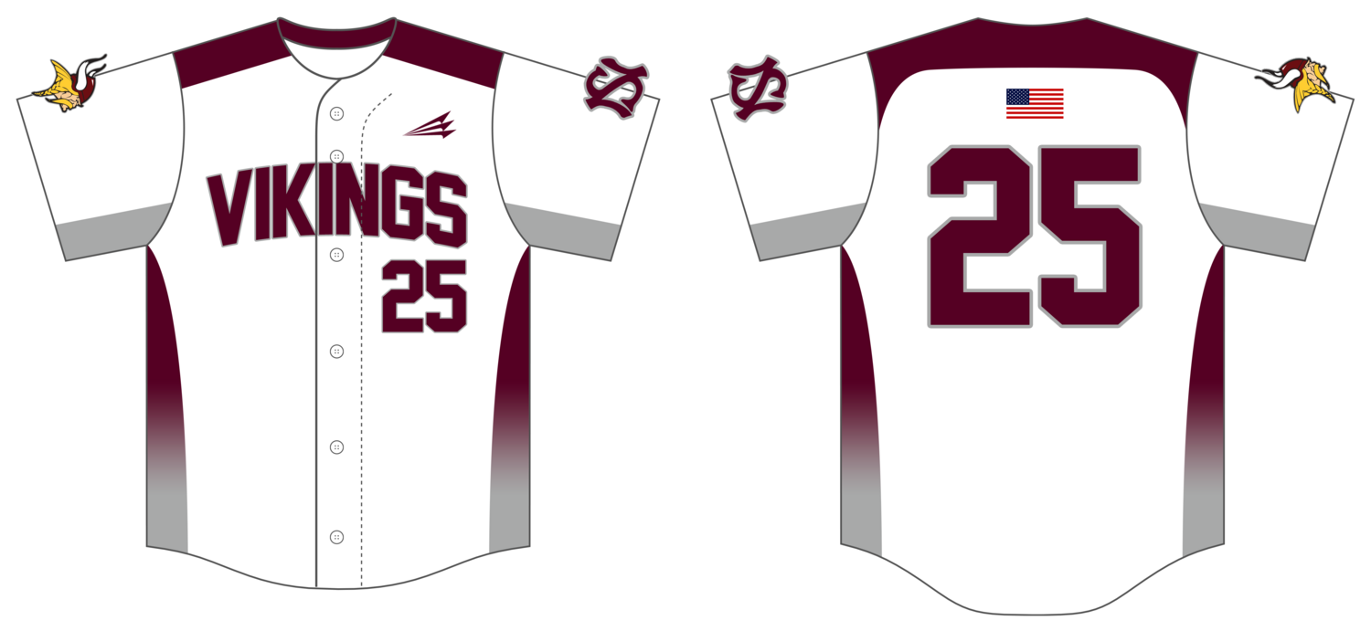 North Shore Vikings Custom NanoDri Baseball Jersey #J1B