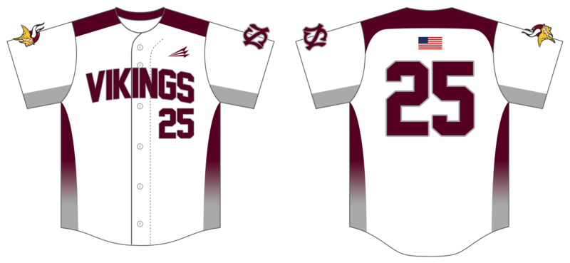 North Shore Vikings Custom NanoDri Baseball Jersey #J1B