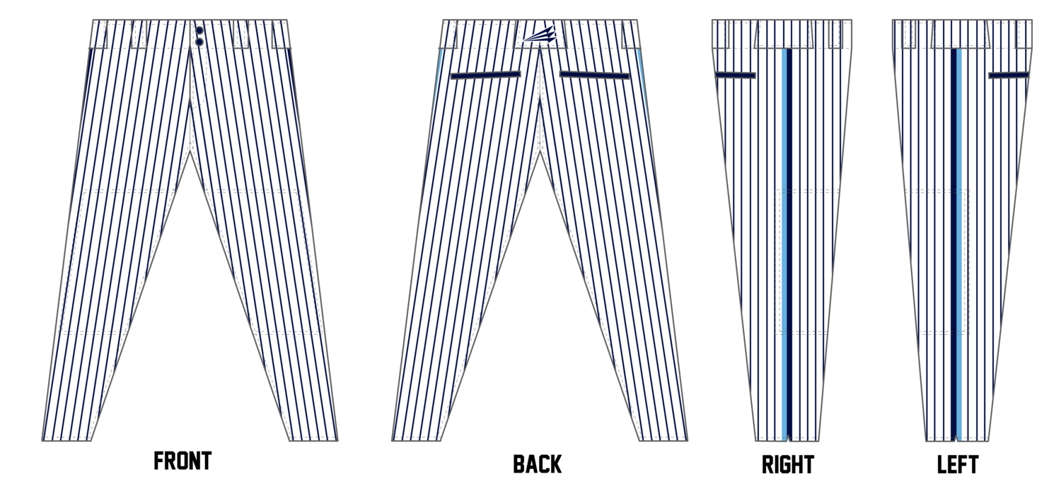 Navy/White/Columbia Custom Athletic Baseball Pant