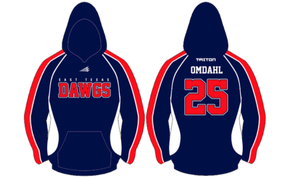 East Texas Dawgs Custom Hoodie Design #1