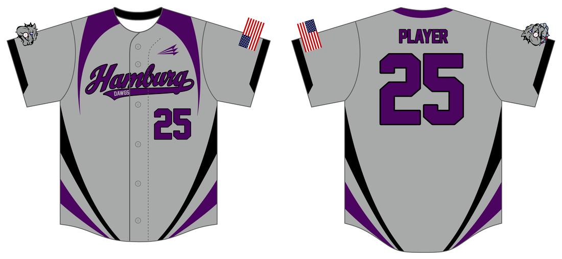 Hamburg Dawgs Custom HexaFlex Baseball Jersey #J3C