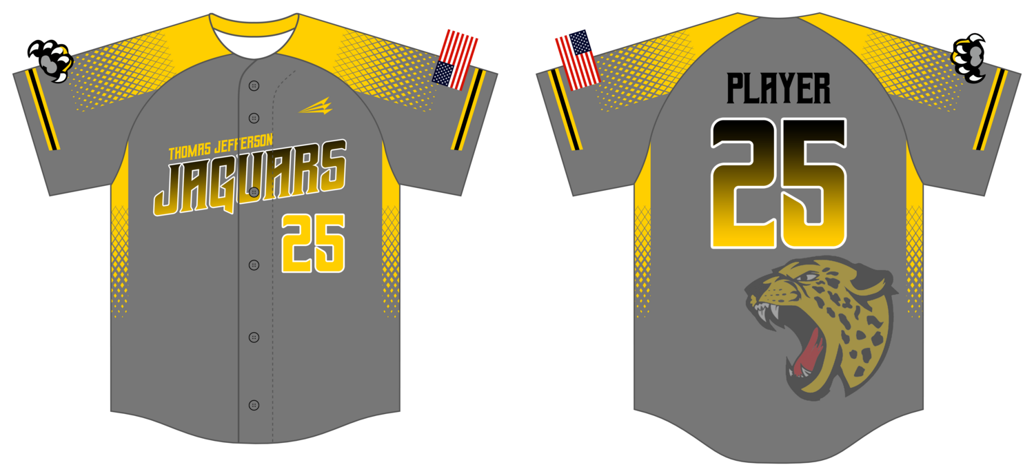 Thomas Jefferson Jaguars Custom HexaFlex Baseball Jersey #J9F
