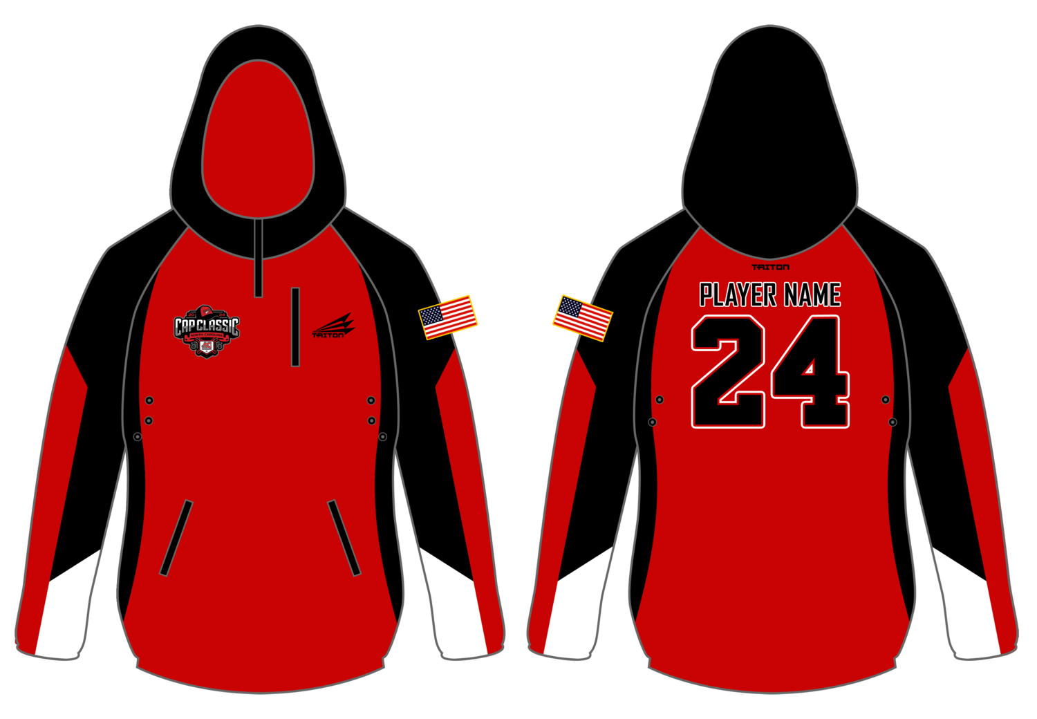 Cap Classic North Carolina Custom Gladiator Hoodie #GH1