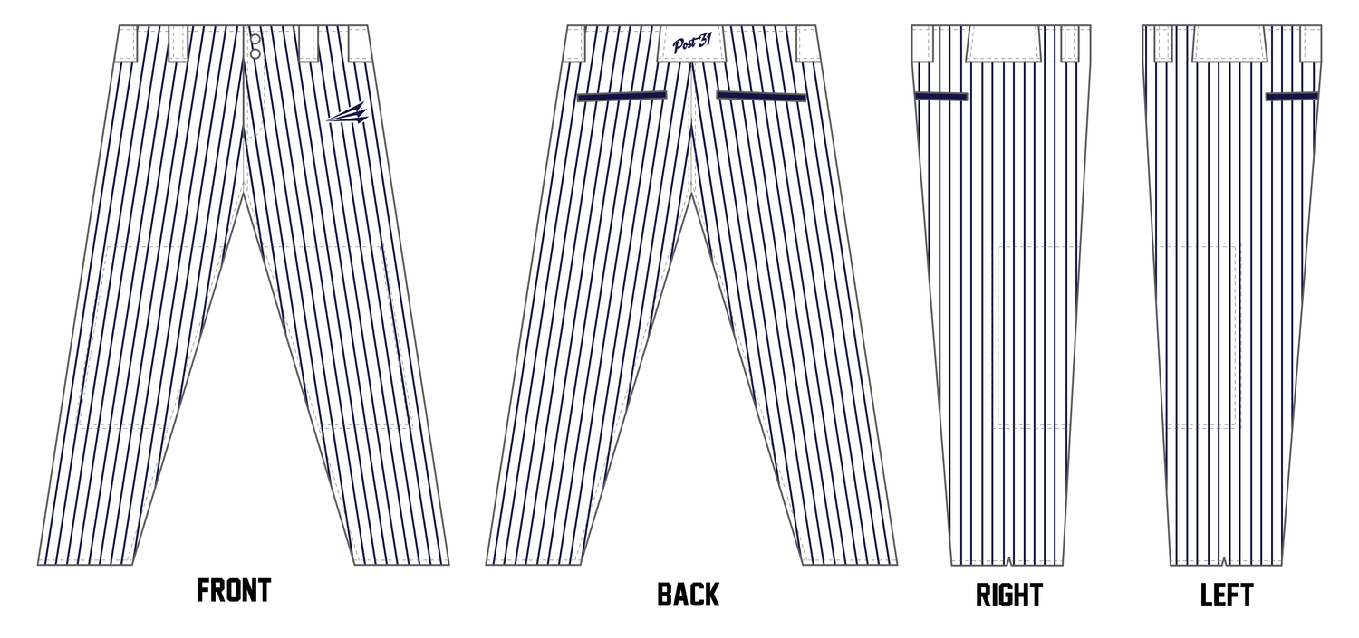 Wilkes County Post 31 Custom Athletic Baseball Pant #BP7b