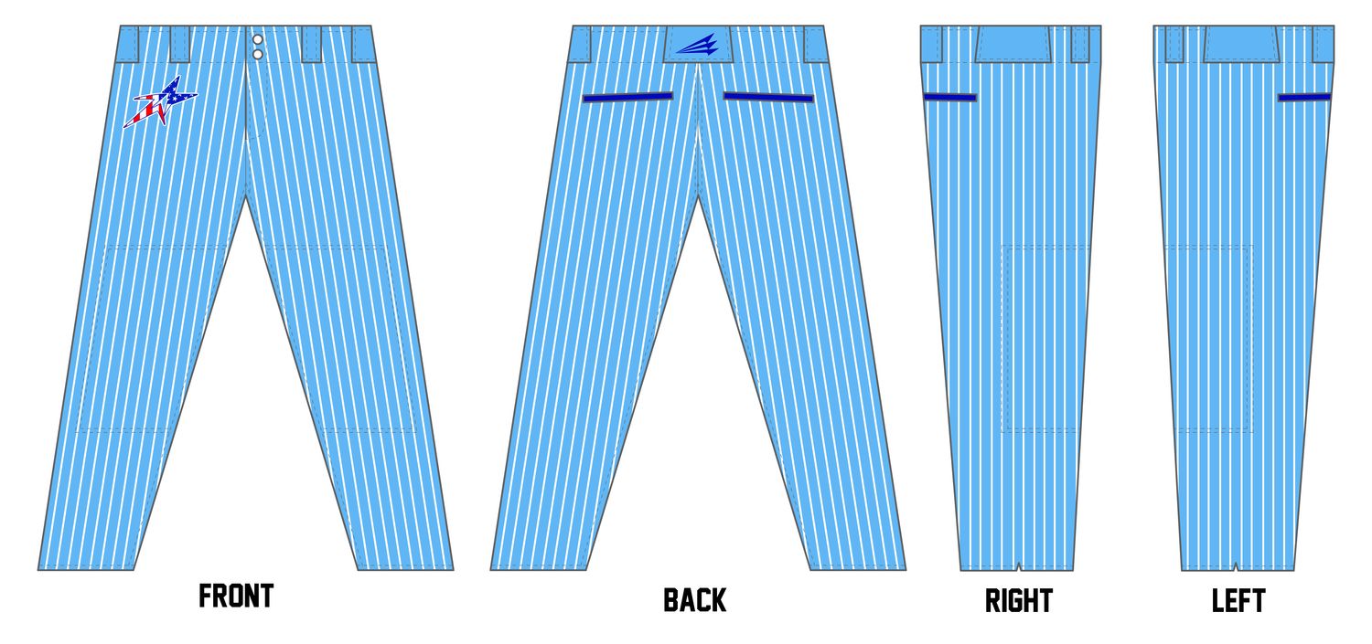 Greenville Stars Custom Long Relaxed Baseball Pant #BP7C