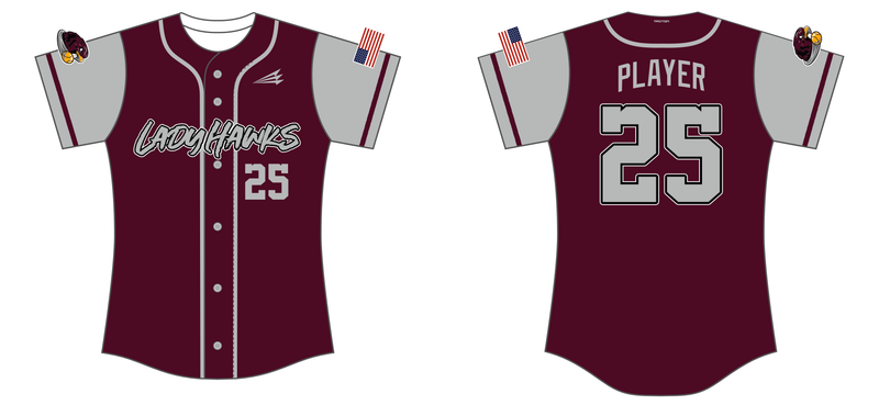 Lady Hawks (Buttenob) Custom HexaFlex Softball Jersey #J4