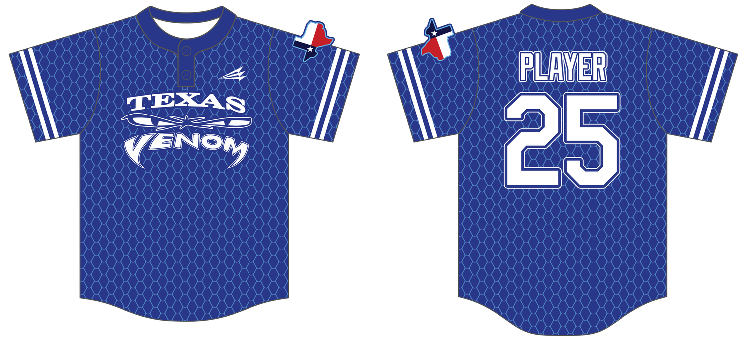 Texas Venom Custom HexaFlex Baseball Jersey #J1C