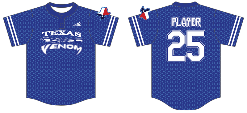 Texas Venom Custom HexaFlex Baseball Jersey #J1C