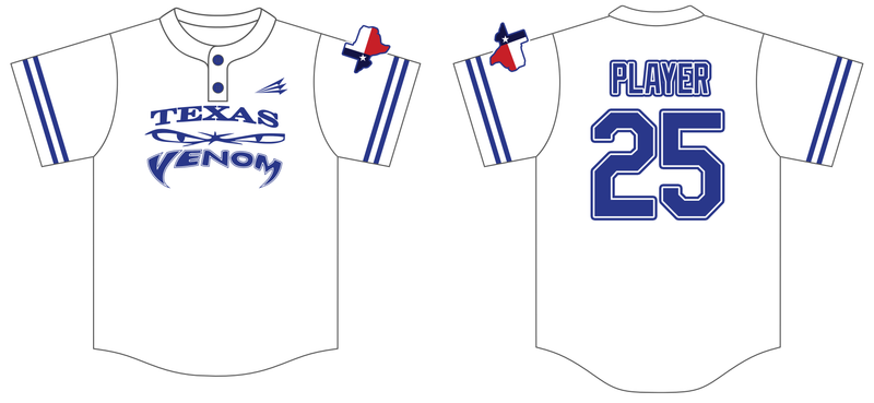 Texas Venom Custom HexaFlex Baseball Jersey #J3
