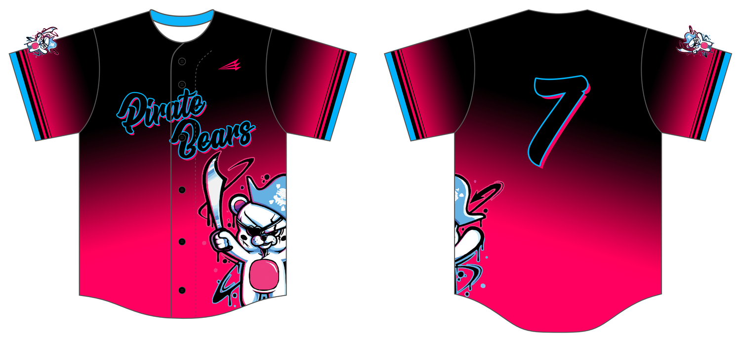 Pirate Bears Custom HexaFlex Baseball Jersey #J3
