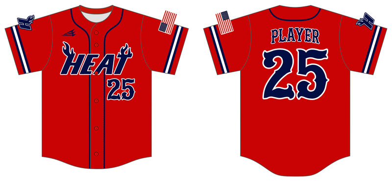 Jackson County Heat BaseBall Custom HexaFlex Baseball Jersey #J2