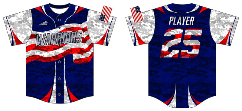 Park Ridge Warriors Custom NanoDri Baseball Jersey #J1
