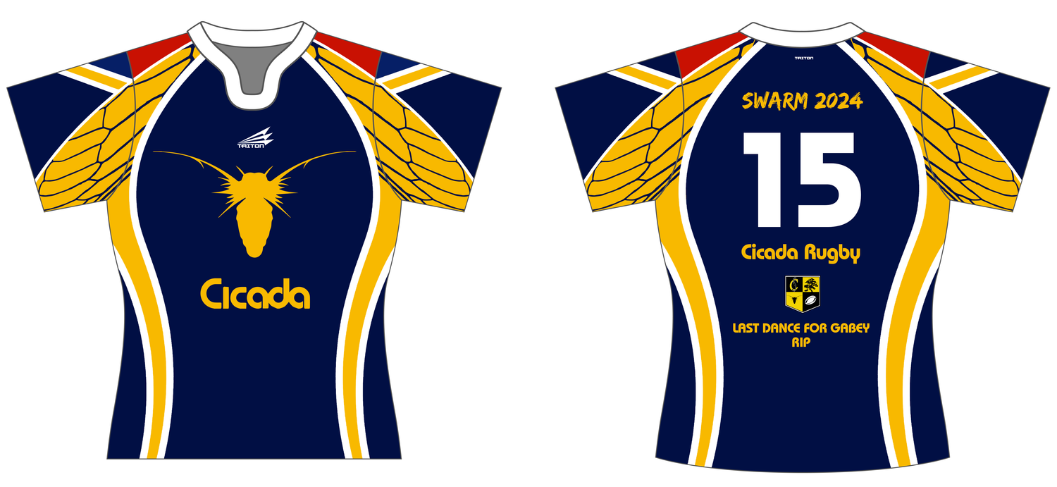 Cicada Swarm Rugby Custom Sunrise QuadFlex Jersey #J3g