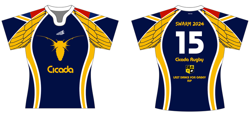 Cicada Swarm Rugby Custom Sunrise QuadFlex Jersey #J3g