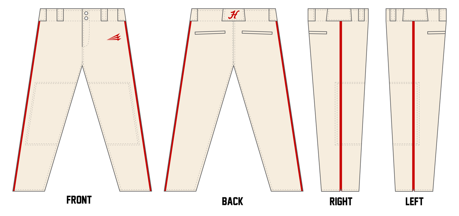 Hingham Baseball Custom Athletic Cut Baseball Pants #BP13D