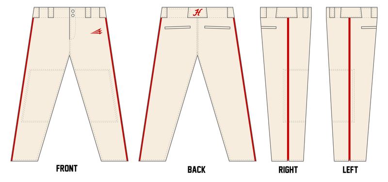 Hingham Baseball Custom Athletic Cut Baseball Pants #BP13D