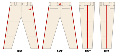 Hingham Baseball Custom Athletic Cut Baseball Pants #BP13D