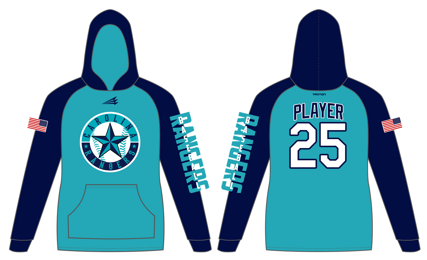 Carolina Rangers Custom Vulcan Hoodie #VH1