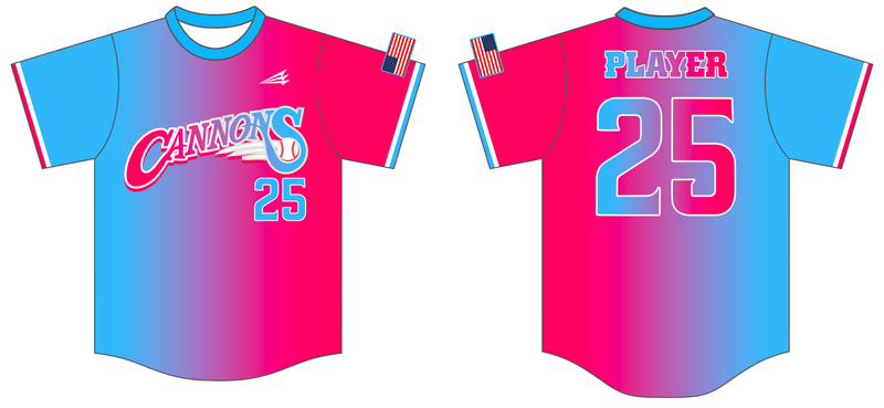 Columbia County Cannons Custom HexaFlex Baseball Jersey #J1B