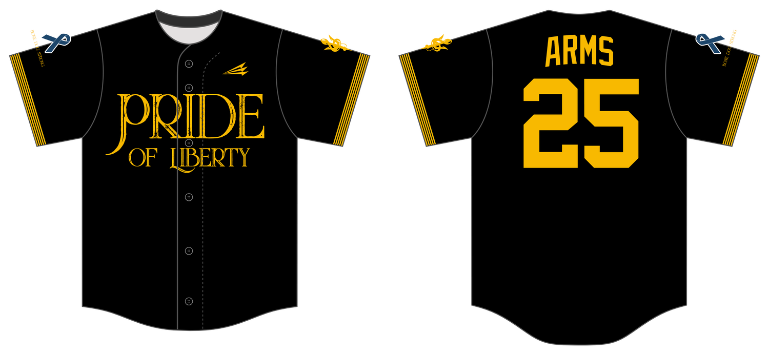 PRIDE of Liberty Staff Custom NanoDri Baseball Jersey #J5c