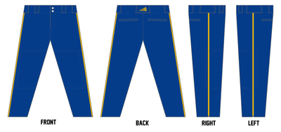 Blue Ridge Warriors Custom Long Relaxed Baseball Pant #BP2LR