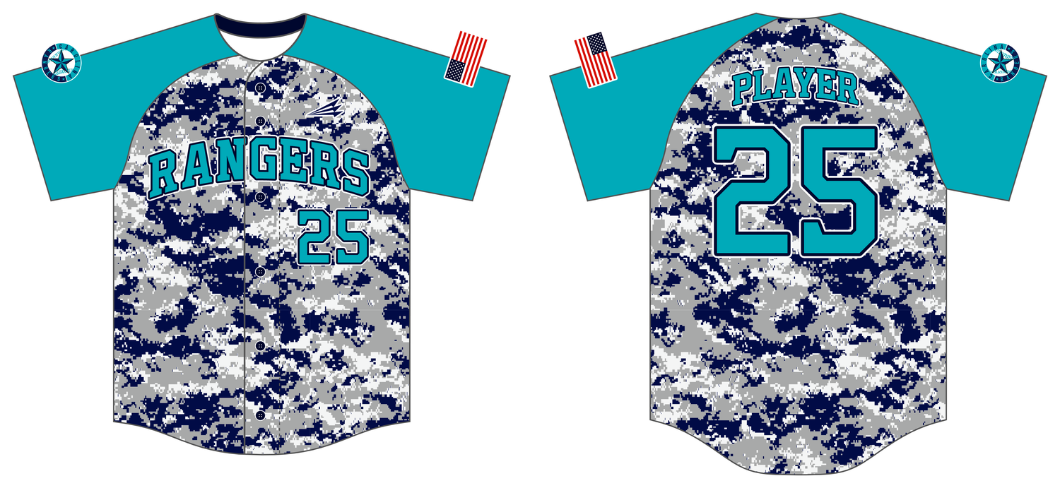 Carolina Rangers Custom HexaFlex Baseball Jersey #J2C
