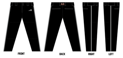 Tomahawks (Ozment) Custom Athletic Cut Baseball Pants #BP9