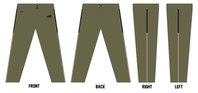 Tomahawks (Ozment) Custom Athletic Cut Baseball Pants #BP10