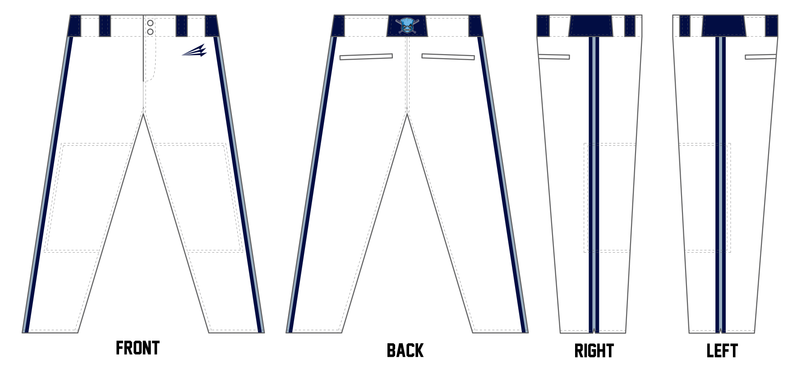 Blue Sox Custom Long Relaxed Baseball Pant #BP15