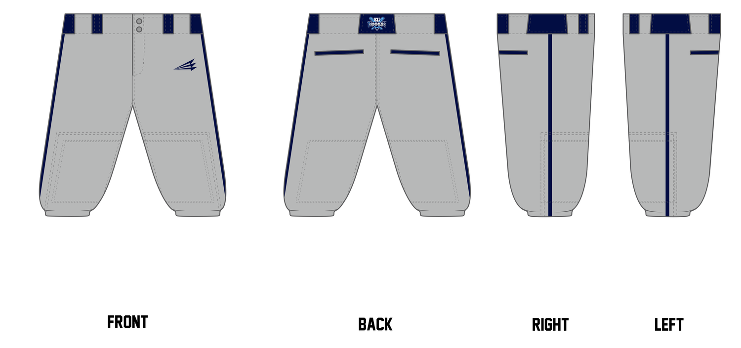 931 Hammers Custom Knicker Baseball Pants #BP13A