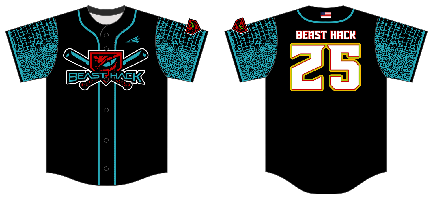 Beast Hack Custom HexaFlex Baseball Jersey #2B