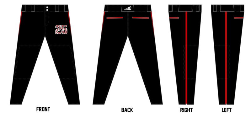 Marysville Hawks Custom Athletic Cut Baseball Pant #BP5B