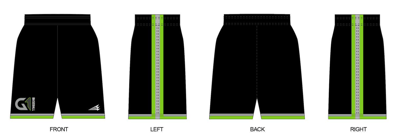 G1 Baseball Custom Revolution Pocket Shorts #RV1