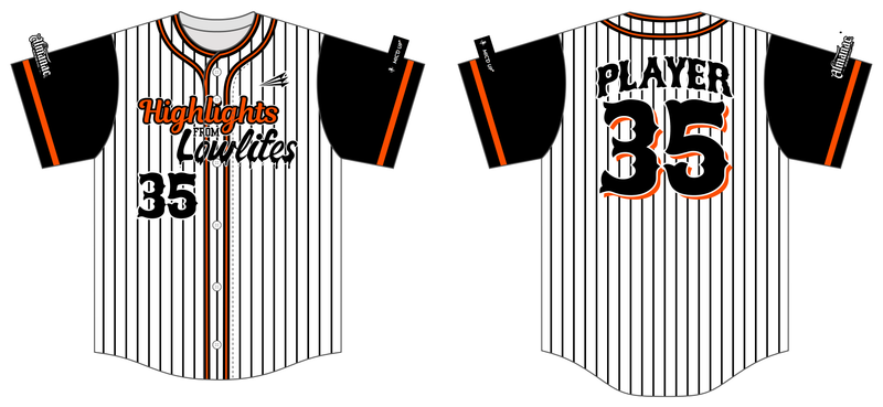 Highlights From Lowlifes Custom NanoDri Baseball Jersey #J2