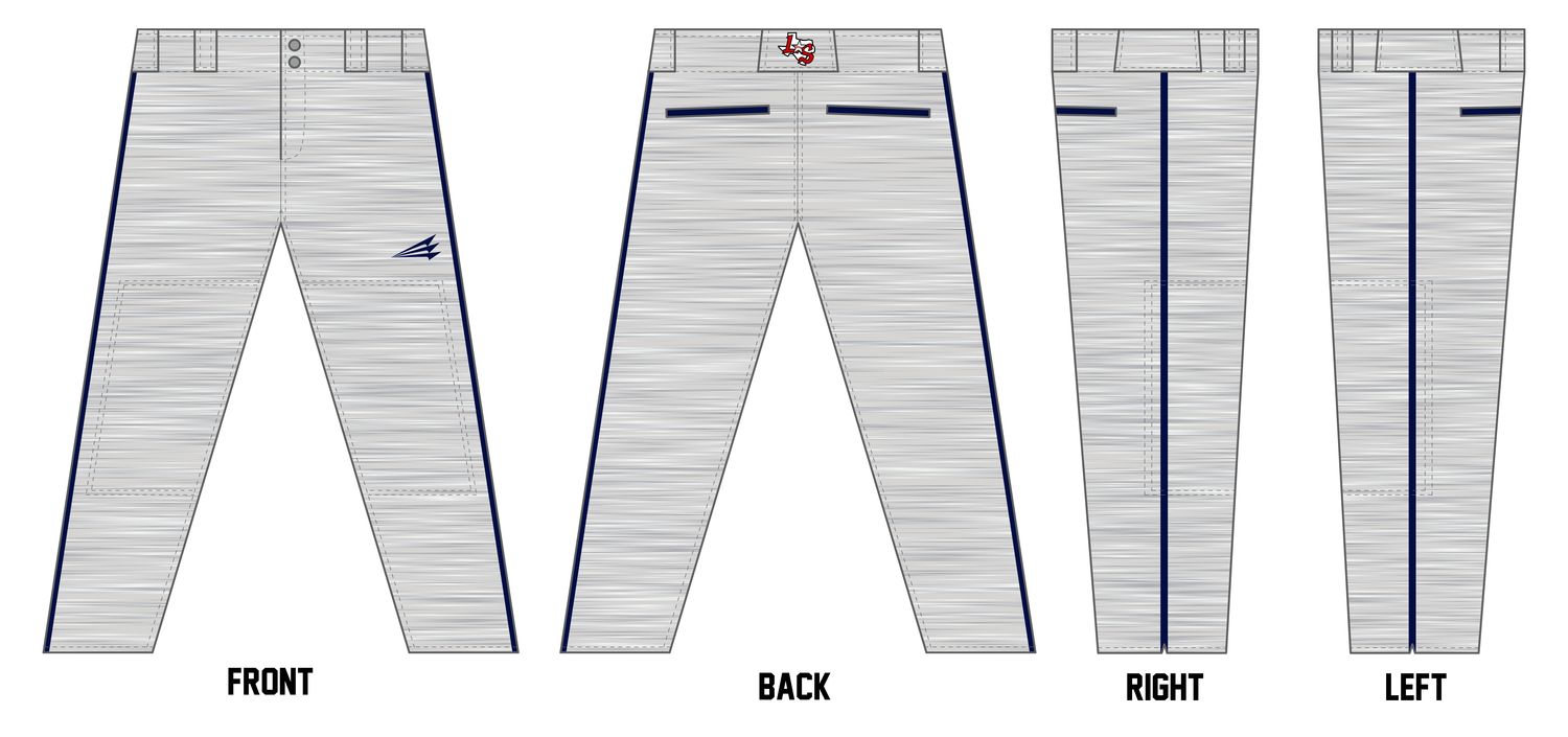 Lonestars (Garza) Custom Athletic Cut Baseball Pants #BP4C