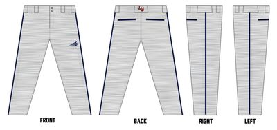 Lonestars (Garza) Custom Athletic Cut Baseball Pants #BP4C