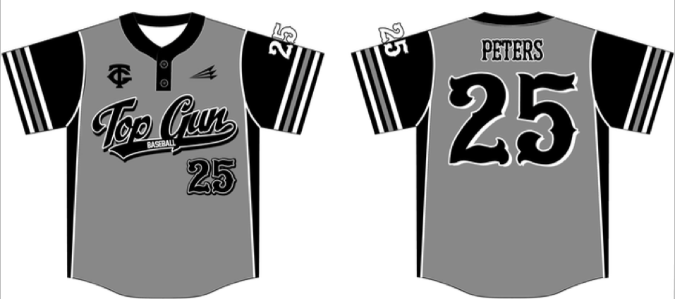 Top Gun Baseball custom jerseys created by Garb Athletics! ⚾️  #garbathletics #customjersey #talktomegoose