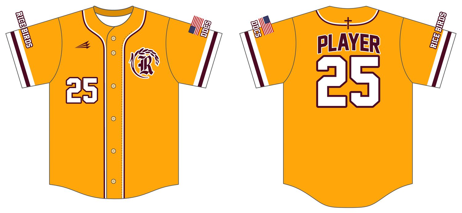 Rice Birds Custom Hexaflex Baseball Jersey #J19E