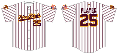 Rice Birds Custom Hexaflex Baseball Jersey #J20D