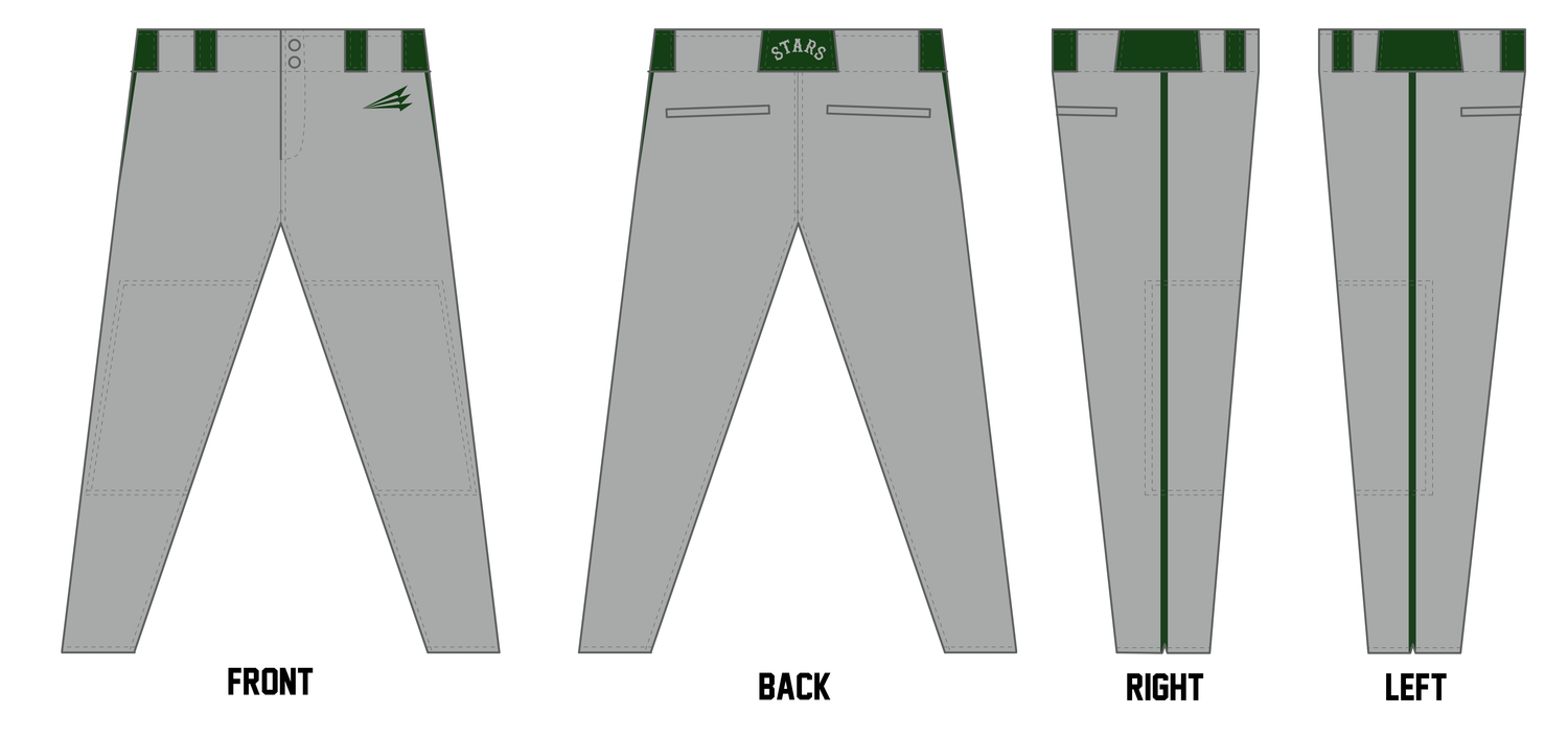 Valpo Stars Custom Athletic Baseball Pant #BP2B