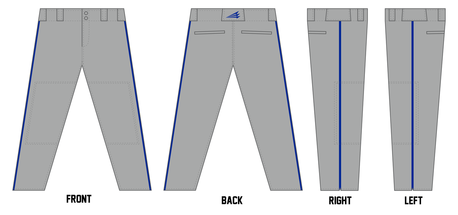 Bishop Union High School Custom Long Relaxed Baseball Pant #BP2