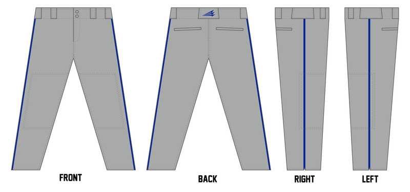 Bishop Union High School Custom Long Relaxed Baseball Pant #BP2