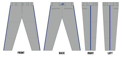 Bishop Union High School Custom Long Relaxed Baseball Pant #BP2