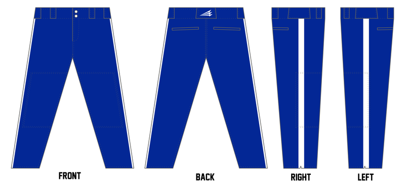 Bishop Union High School Custom Long Relaxed Baseball Pant #BP1