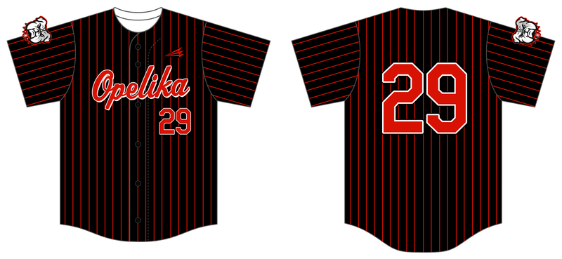Opelika High School Custom FABRIC Baseball Jersey #J1B