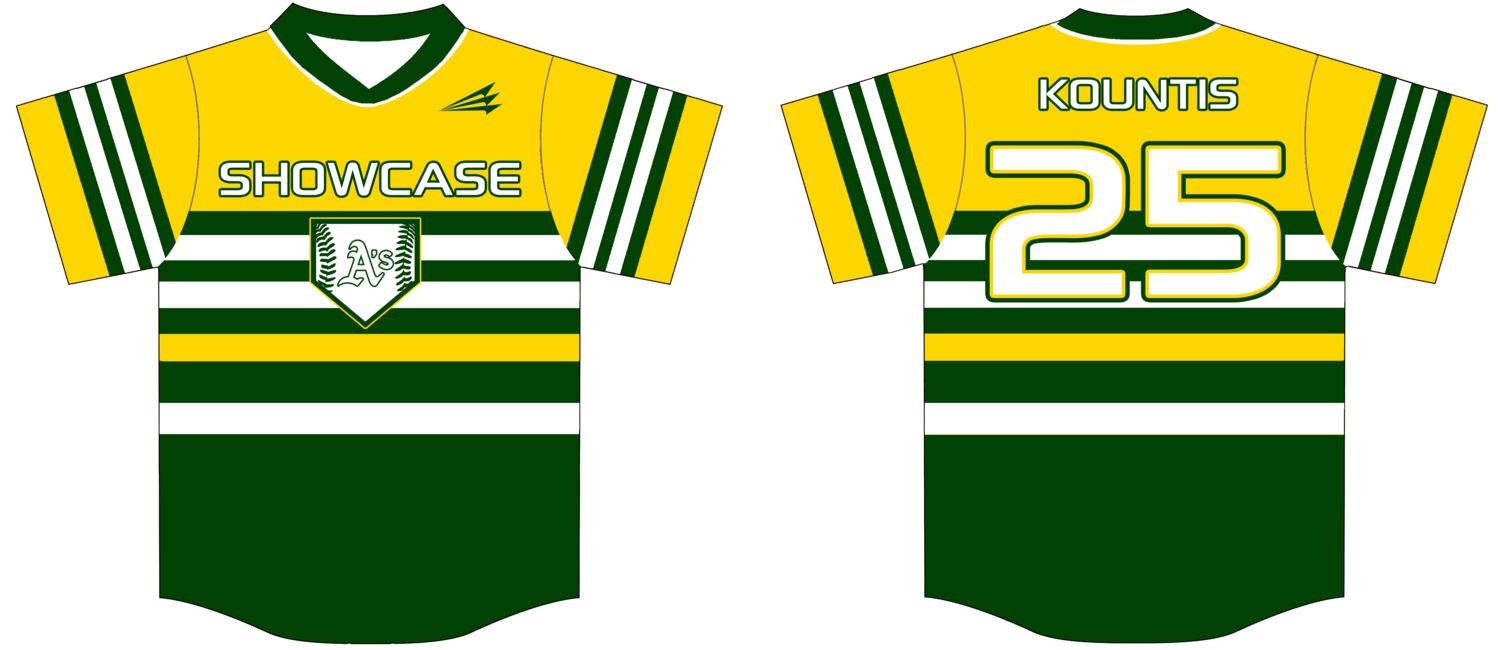 Akron A&#39;s Showcase Custom Baseball Jersey Design #1