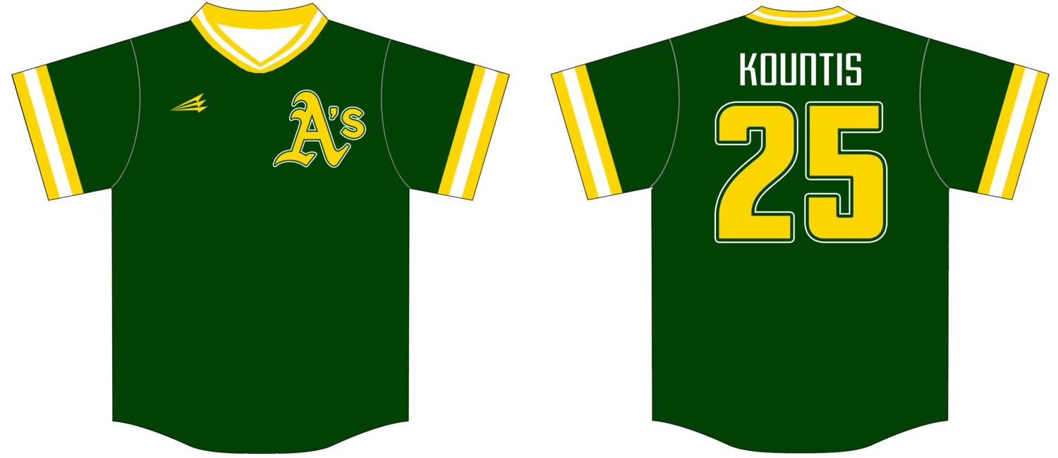 Akron A&#39;s Showcase Custom Baseball Jersey Design #3B